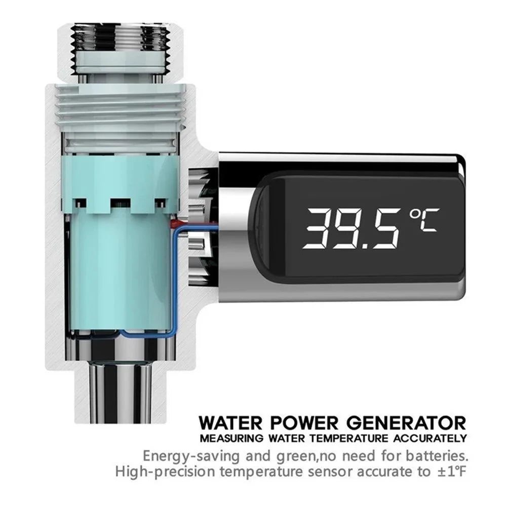 Digital Shower Temperature Led Display Water Thermometer Realtime Monitor Uk Bathroom Faucet Basin Bath Mixer