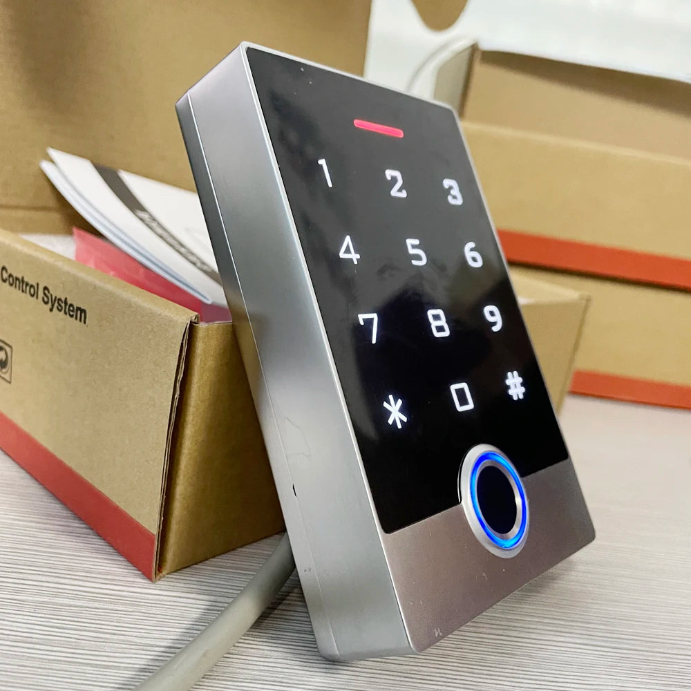 نظام التحكم في الوصول بالواي فاي من Tuya Smart مع بصمة الإصبع / RFID / لوحة المفاتيح، فتاحة أبواب مقاومة للماء والتحكم عبر التطبيق لأمن الفيلا/البوابة