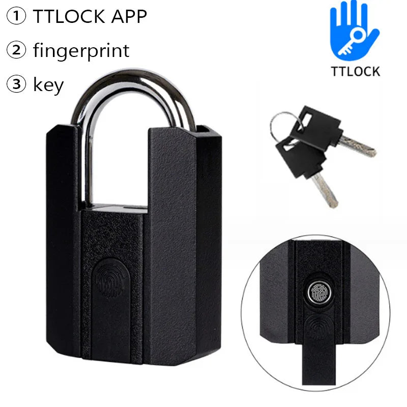 قفل بصمة ذكي بدون مفتاح خزانة أمان بكلمة مرور مقاومة للسرقة تتحكم فيها تطبيقات TTLOCK/Tuya قفل باب بيومتري ببصمة الإبهام