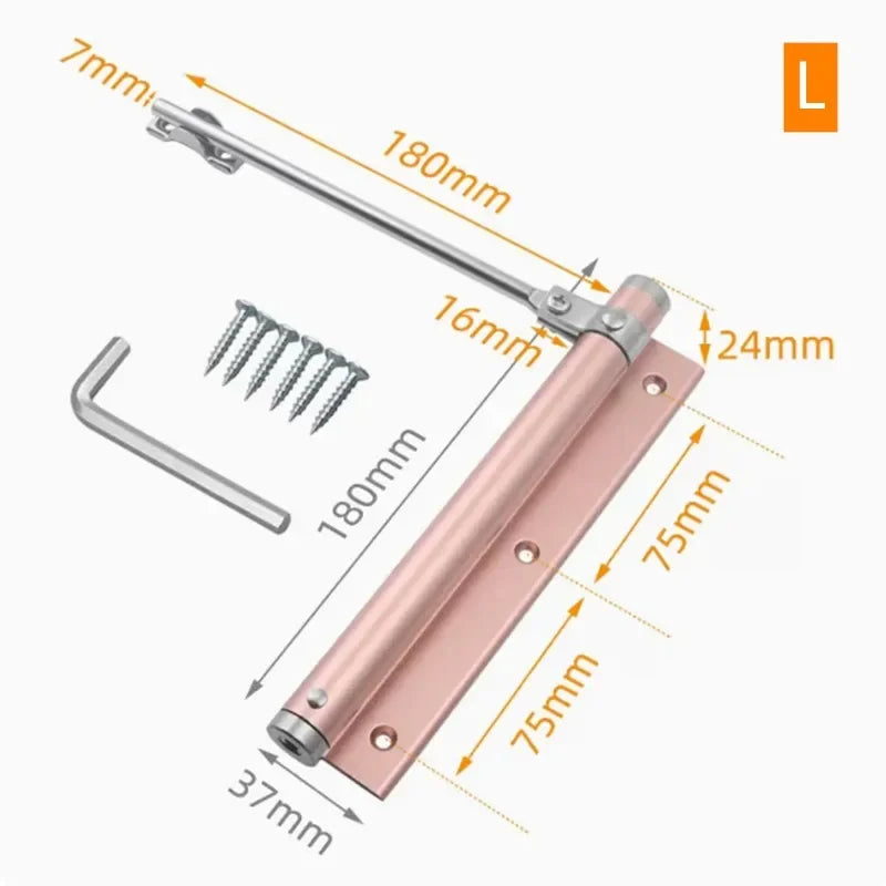 Home Invisible Door Hinge Automatic Closing Return Device Bedroom Door Spring Buffer Hinge Door Closers Indoor Hardware Supplies