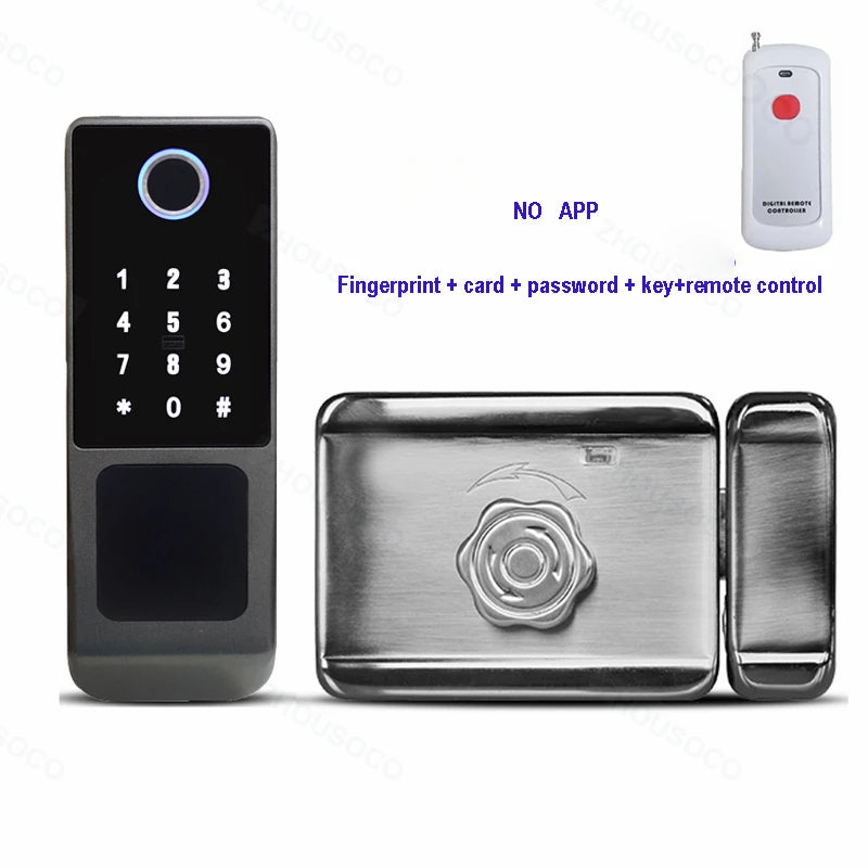 Tuya Wifi Smart Lock Outdoor Waterproof Fingerprint Biometric Digital LockTTLock App Card Keyless Electronic Smart Door Lock