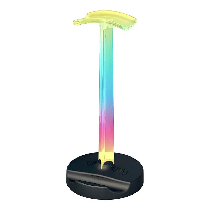 حامل سماعة رأس ألعاب RGB إضاءة محيطية لسطح المكتب - تصميم مريح، هدية مثالية للاعبي الكمبيوتر