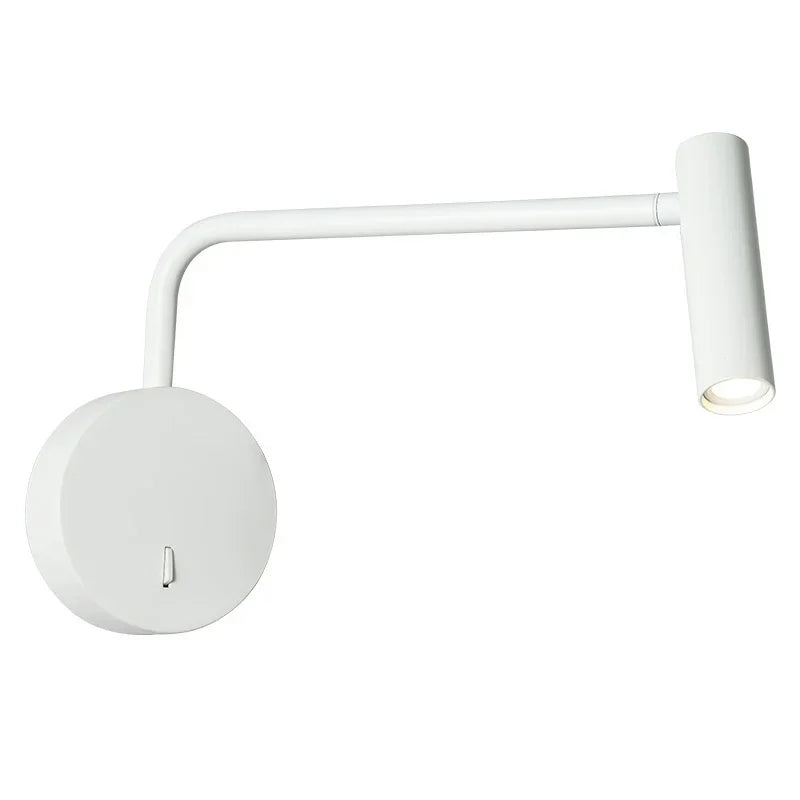 Modern Swing Arm Reading Wall Lamp Hotel Rooms Lamp 3W LED Adjustable Lamp Bedside Wall Sconce Lighting Fixture