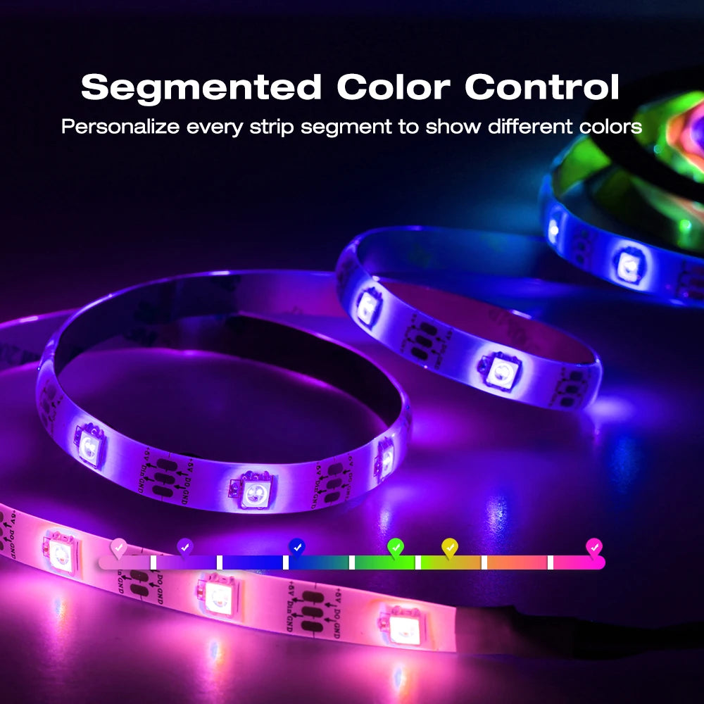 وحدة تحكم شريط رقمي ESP32 WLED RGB RGBW تدعم شرائط WS2811 SK6812 SM16703P WS2812B وتطبيقات الويب وMQTT وHome Assistant Automation