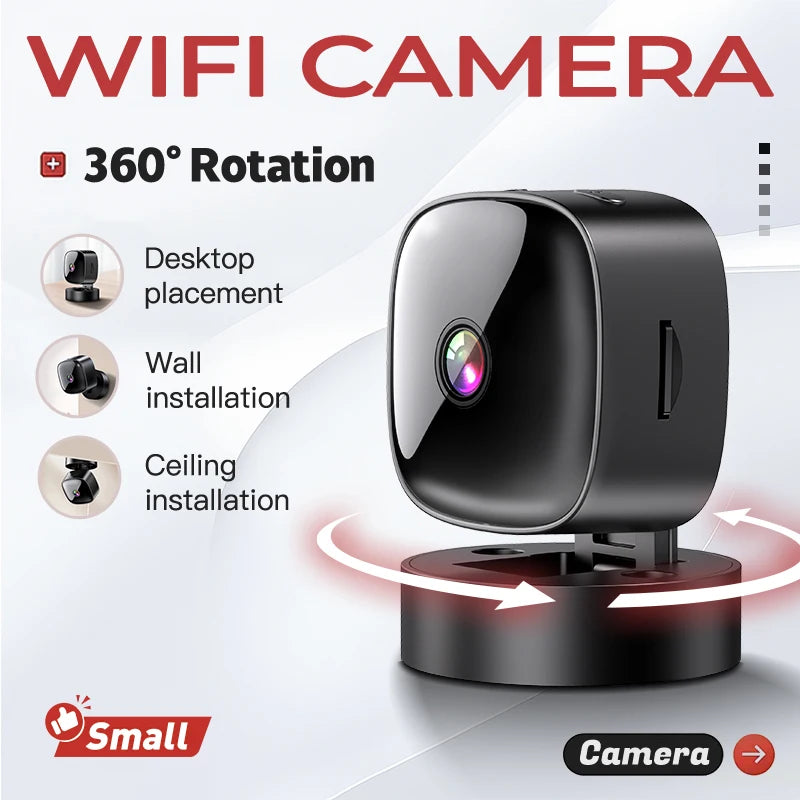 كاميرا أمن لاسلكية 4K واي فاي للمراقبة والحماية الأمنية عن بعد ورؤية ليلية بالأشعة تحت الحمراء عالية الدقة