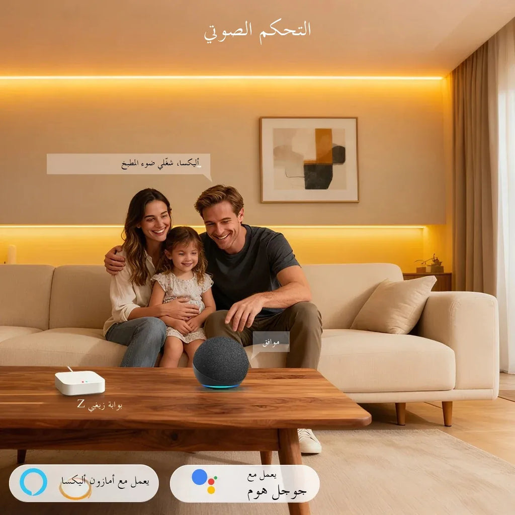 شريط إضاءة LED ذكي للمنزل بطول 3-10 متر بتقنية Zigbee نيون، تطبيق Tuya للتحكم عن بعد والصوت، مصباح قابل للتعتيم بجهد 24 فولت، شريط إضاءة بمؤقت