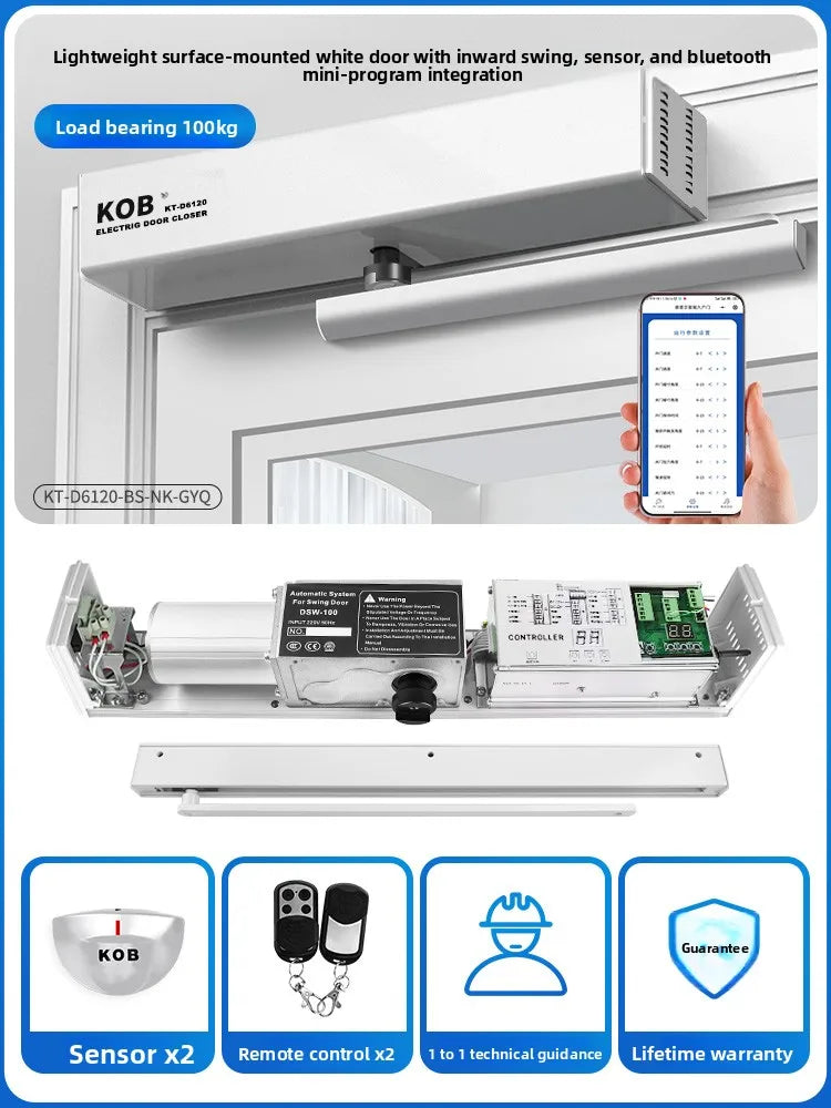 KOB Automatic Door Opener Electric Closer Sensor Swing Door Operator Smart Auto Open/Close Door Unit for Commercial Residential