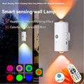مصباح حائط LED ذكي للاستشعار، إضاءة RGB محيطية، ضوء غروب الشمس مغناطيسي قابل لإعادة الشحن يثبت على الحائط، أضواء ليلية لغرفة النوم والردهة والدرج