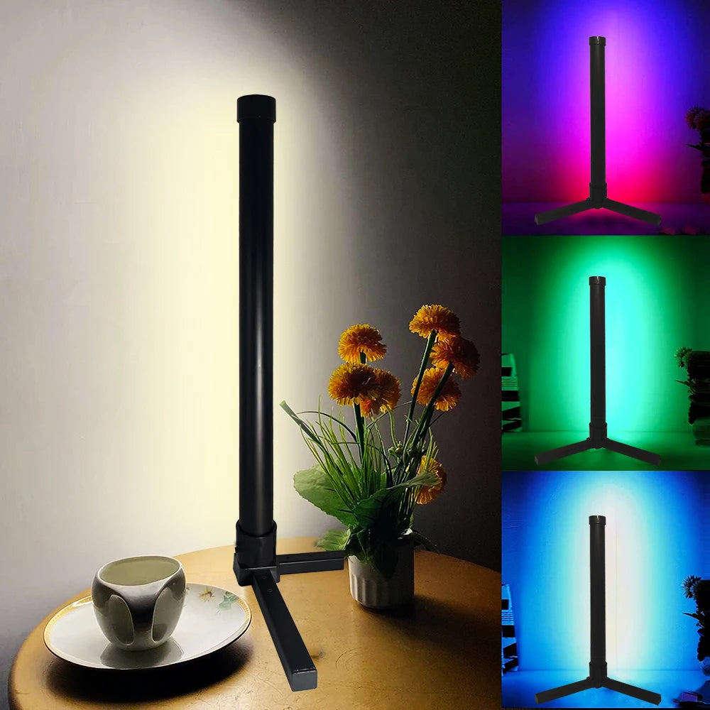 مصباح زاوية أرضي قطعة واحدة، أضواء زاوية LED ذكية RGB مع جهاز تحكم عن بعد وتطبيق، لغرفة المعيشة وغرفة النوم وغرفة الألعاب، سهل التركيب