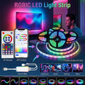 أضواء شريط ليد RGB SMD5050 الذكية من أليكسا تويا، 18 ليد/م، تحكم بلوتوث، RGBIC مرنة خافتة، تعمل بمنفذ USB، إضاءة ملونة