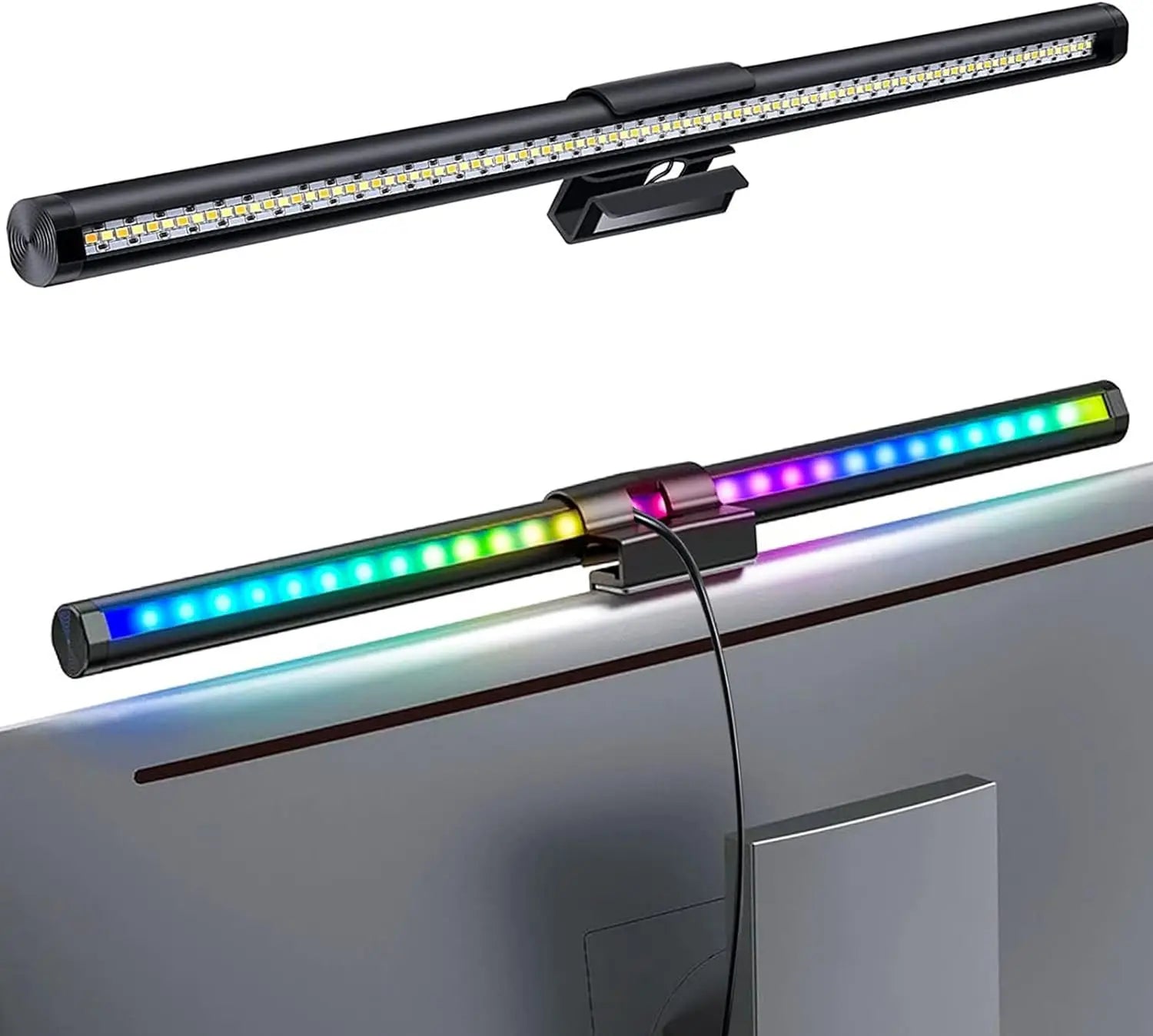 مصباح شريط الشاشة، مصباح تعليق الشاشة، يعتم RGB، شريط إضاءة لتزيين الغرفة، أضواء LED، إكسسوارات كمبيوتر سطح المكتب للمنزل للاعبين