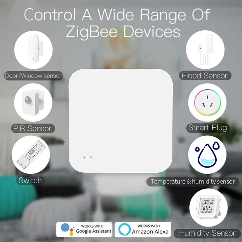 بوابة لاسلكية Tuya Zigbee 3.0 للمنزل الذكي لأجهزة Zigbee، تحكم عن بعد عبر تطبيق SmartLife
