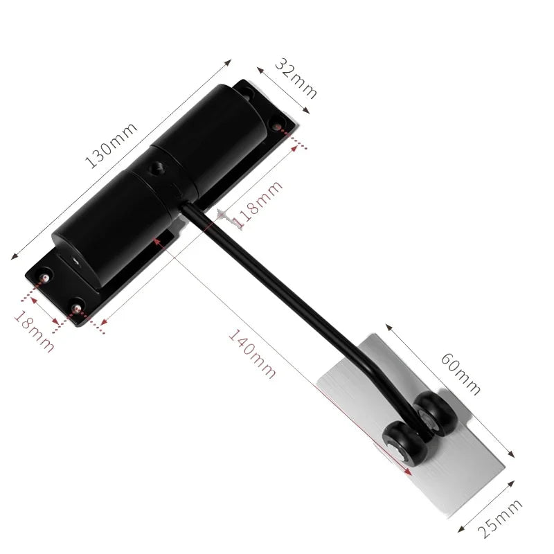 20-40kg Door Lock Automatic Spring Door Closer Door Closing Device Can Adjust Door Closing Device Furniture Door Hinge Hardware