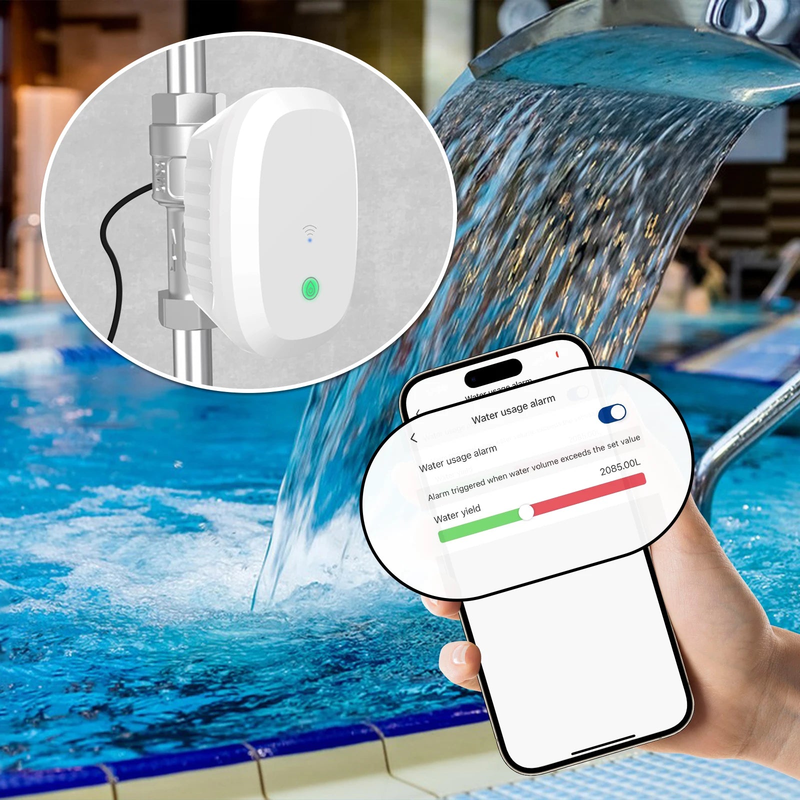 Tuya Smart WiFi صمام مياه مقياس تدفق المياه عرض درجة حرارة الماء مؤقت التحكم في تطبيق Smart Life التشغيل الآلي للمنزل