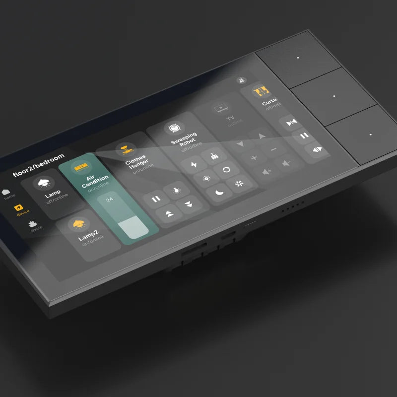 لوحة تحكم ذكية بنظام أندرويد تعمل باللمس بتقنية LCD لأتمتة المنزل مع لوحة تحكم ذكية بتطبيق Tuya وأجهزة منزلية ذكية