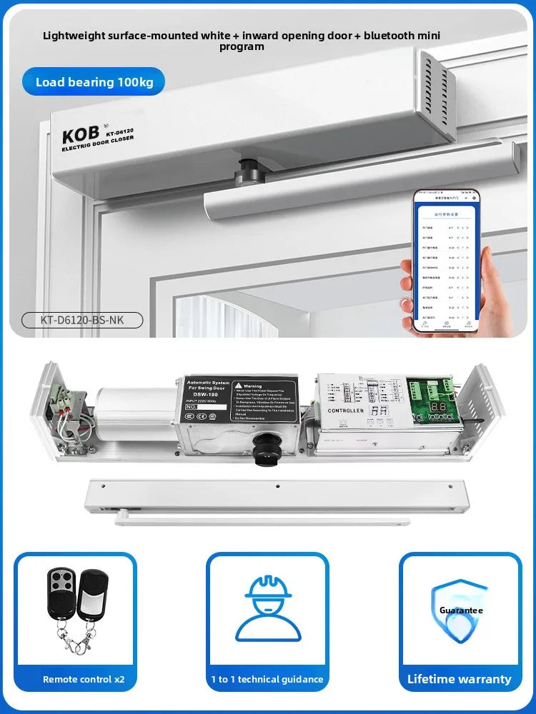 KOB Automatic Door Opener Electric Closer Sensor Swing Door Operator Smart Auto Open/Close Door Unit for Commercial Residential
