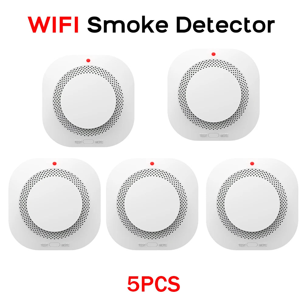 Tuya WiFi ZigBee Smart Smoke Detector Sensor Home Security Fire Protection Smoke Alarm For Security System Via Smart Life APP