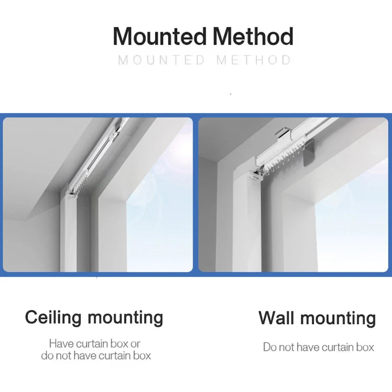 مسارات قضبان الستائر الذكية الكهربائية ستائر الكورنيش لـ Aqara C3 B1 A1 Tuya Wifi Zigbee نظام التحكم الآلي في الستائر بالمحرك