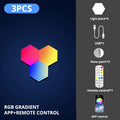 مصباح حائط LED ذكي RGB سداسي الأضلاع كوانتوم ليلي - تحكم بالبلوتوث والتطبيق إضاءة ديكور منزلية مبتكرة للغرفة