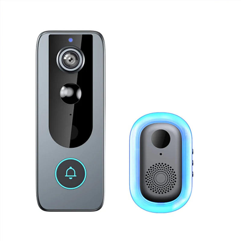 Outdoor Wireless Video Doorbell with Solar Rain Cover Camera IP65 Waterproof Digital Door Monitoring Smart Home Video Intercome