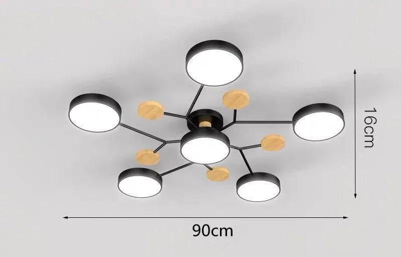 ثريا LED بثلاثة ألوان مختلفة مناسبة لغرفة المعيشة وغرفة النوم والشقق الفندقية والدراسة وديكور المنزل والإضاءة الداخلية