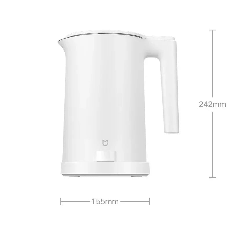 غلاية MIJIA الذكية 2 برو الجديدة غلايات كهربائية أدوات مطبخ شاشة LED عرض درجة حرارة ذكية ثابتة 24 ساعة سماور 220 فولت