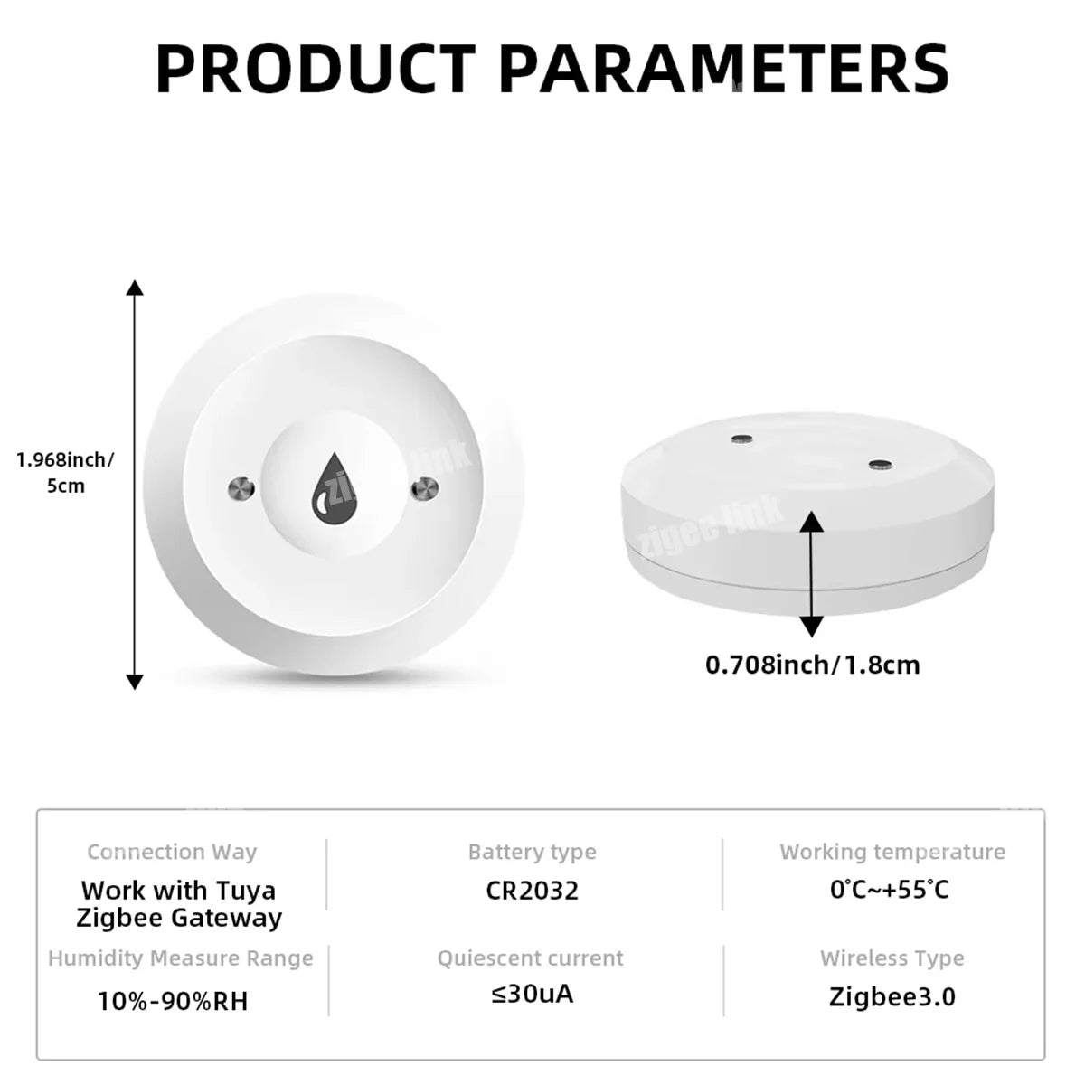 مستشعر تسرب الماء الذكي لتطبيق Tuya ZigBee 3.0 مستشعر تسرب الفيضان إنذار مراقبة عن بعد لتطبيق الفيضانات الزائدة للمطبخ والحمام
