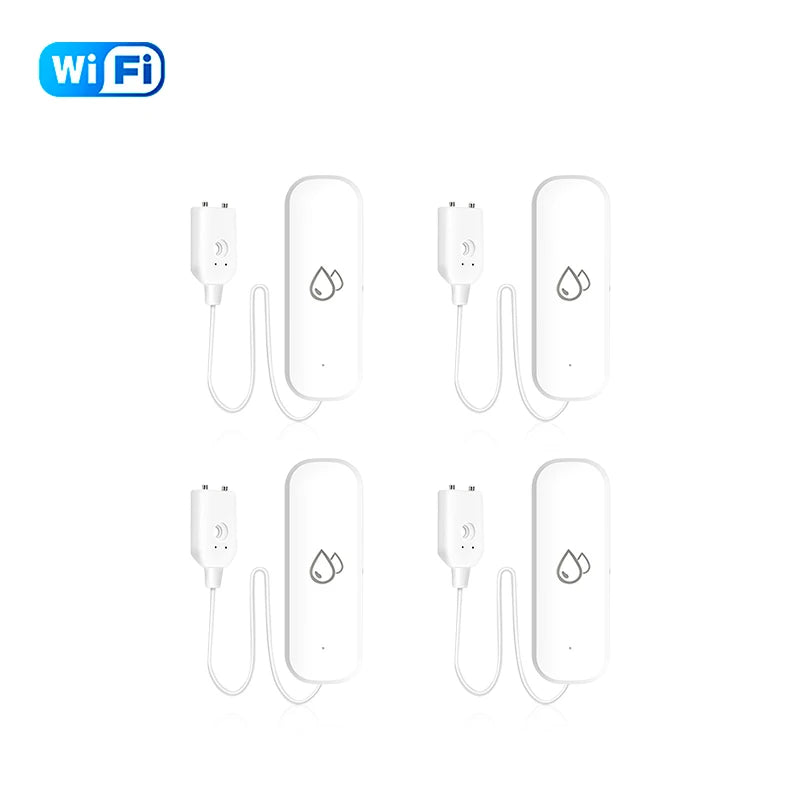 Tuya Smart WiFi Water Sensor Leakage Alarm, Flood Leak Detector with Smart Life APP Alert, Home Security Overflow Protection