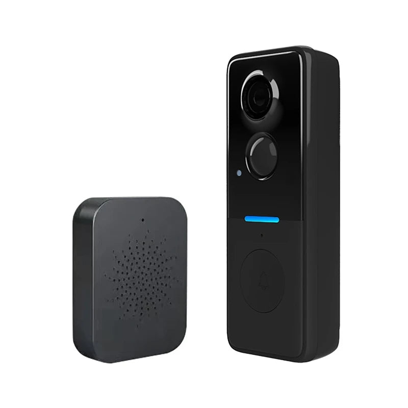 Wireless 2-Way Intercom Video Doorbell with Solar Rain Cover HD Motion Detection Night Vision Monitoring Voice-Changing Doorbell