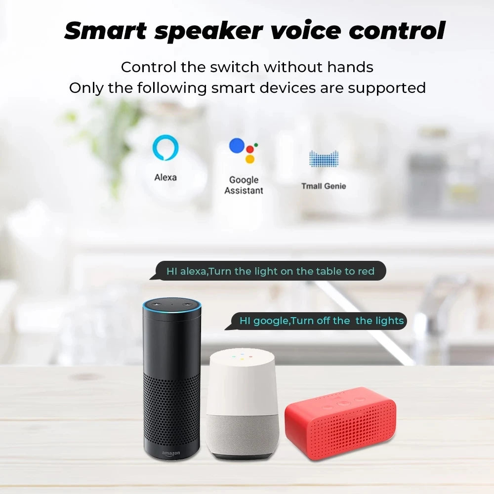 مفتاح واي فاي تويا، وحدة ترحيل صغيرة ذكية للمنزل، تطبيق Smart Life للتحكم اللاسلكي عن بعد بالصوت، مفتاح مؤقت أليكسا
