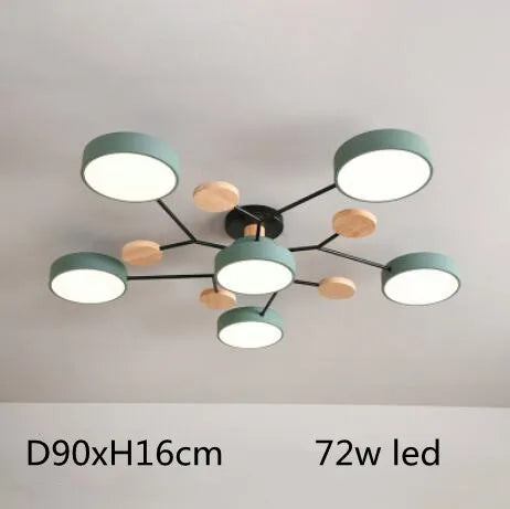 ثريا LED بثلاثة ألوان مختلفة مناسبة لغرفة المعيشة وغرفة النوم والشقق الفندقية والدراسة وديكور المنزل والإضاءة الداخلية