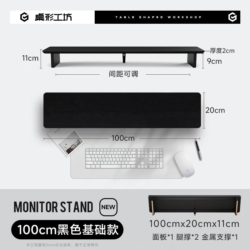 Z3 Pro Modular Monitor Riser Solid Wood Desktop Elevator Stand Computer Screen Stand Ergonomic Office Desk Organizer System