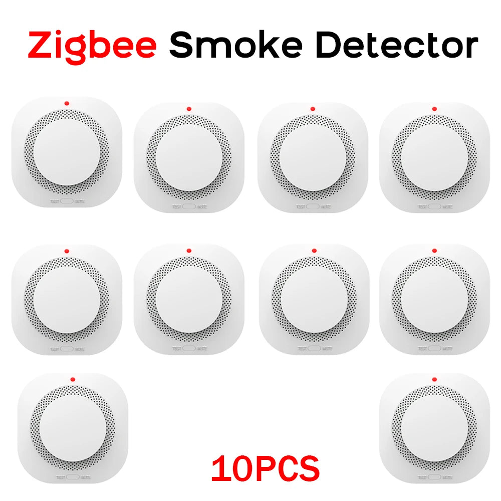 Tuya WiFi ZigBee Smart Smoke Detector Sensor Home Security Fire Protection Smoke Alarm For Security System Via Smart Life APP