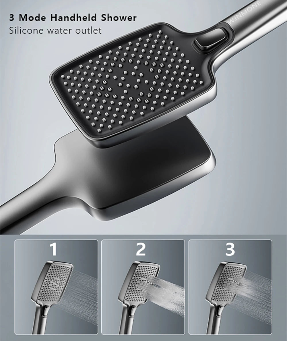Modern Smart Digital Display Shower Set Hot Cold Water Mixer Bathroom Faucet Rainfall Bathtub Complete Pressurize Showers System