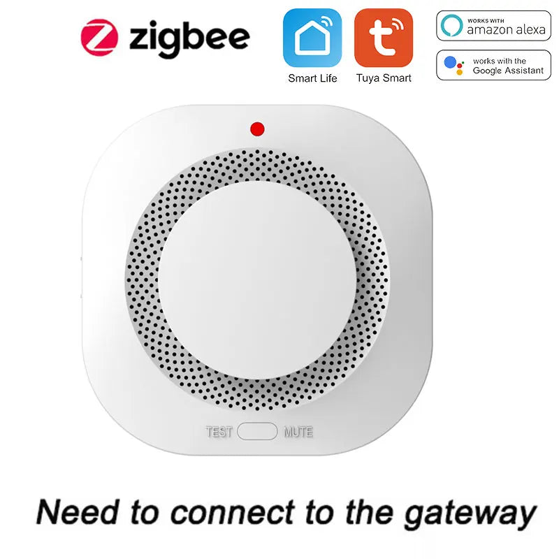 ZIGBEE Smoke Detector Home Security - Advanced Smoke Sensor and Fire Alarm Work with SmartLife & Tuya Compatibility
