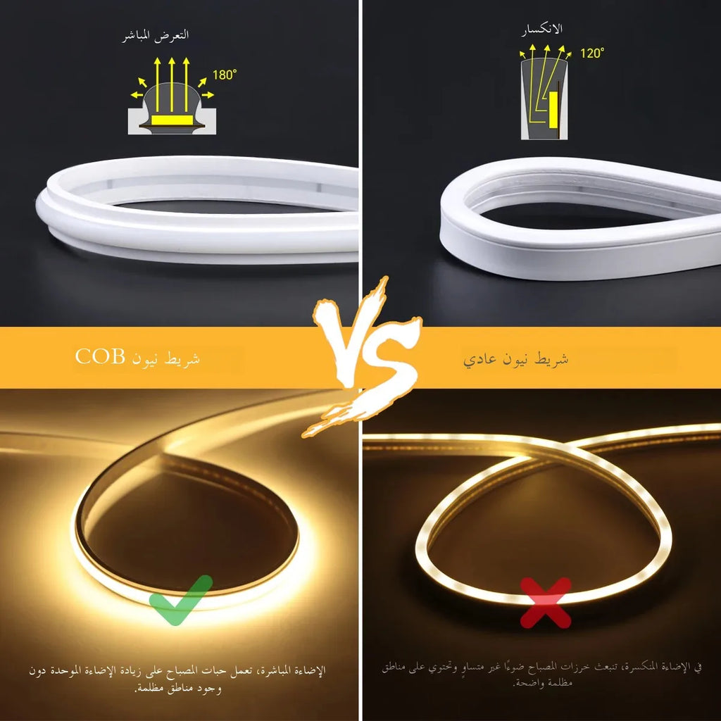 شريط إضاءة LED ذكي متكامل من السيليكون النقي DC24V مع تحكم بالتطبيق عبر البلوتوث / جهاز تحكم عن بعد قابل للتعتيم ومزامنة الموسيقى MIC