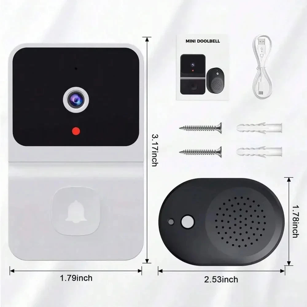 Wireless Doorbell WiFi Outdoor 480P Camera Security Door Bell Night Vision Video Intercom Voice Change For Home Monitor Doorbell