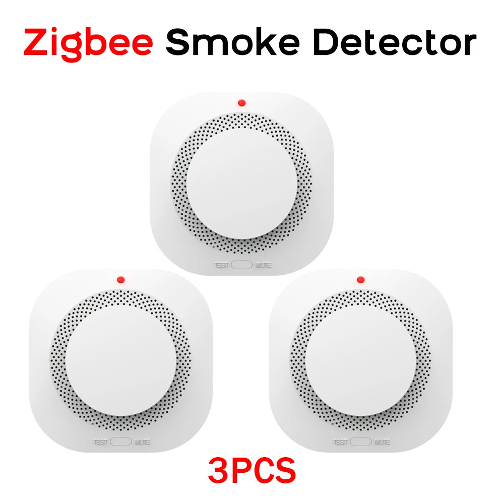 Tuya WiFi ZigBee Smart Smoke Detector Sensor Home Security Fire Protection Smoke Alarm For Security System Via Smart Life APP