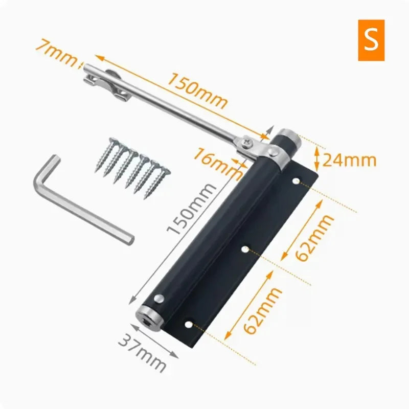 Home Invisible Door Hinge Automatic Closing Return Device Bedroom Door Spring Buffer Hinge Door Closers Indoor Hardware Supplies