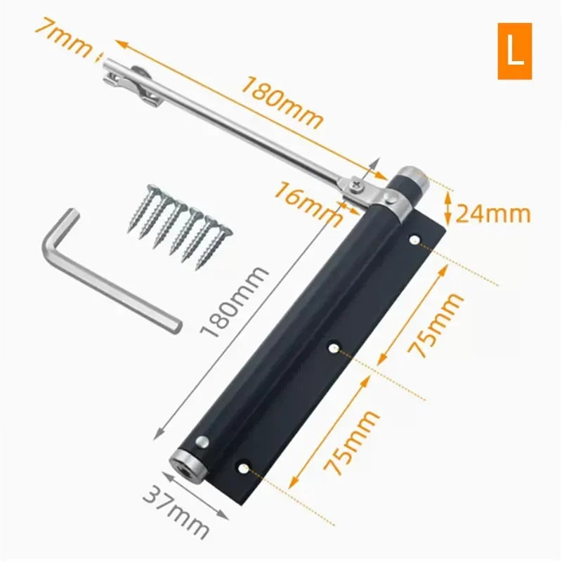 Home Invisible Door Hinge Automatic Closing Return Device Bedroom Door Spring Buffer Hinge Door Closers Indoor Hardware Supplies