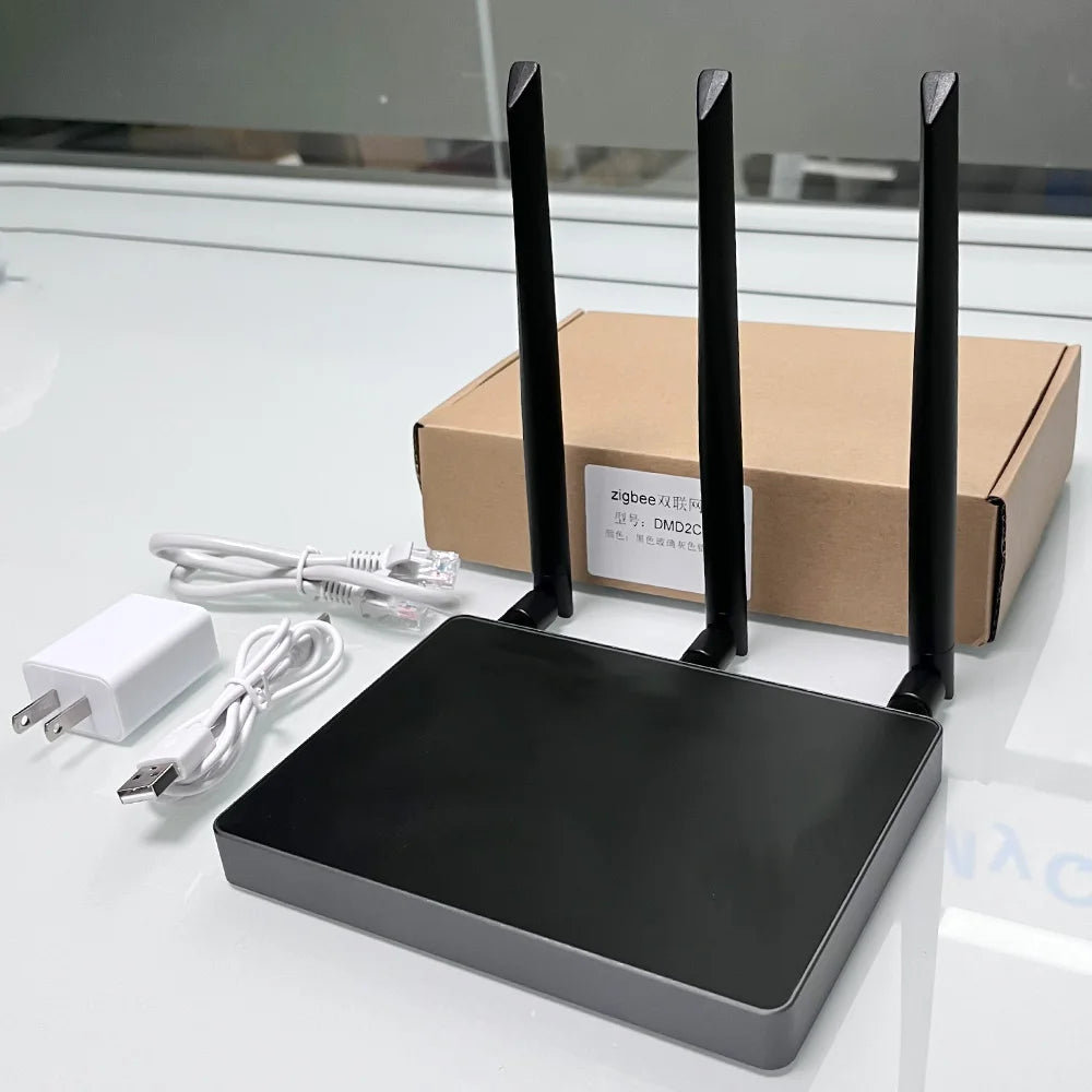 Tuya Zigbee 3.0 Hub Dual Gateway Enhanced Signal Smart Home Fault Replacement Work Alexa Big House Villa Hotel Smart Life APP