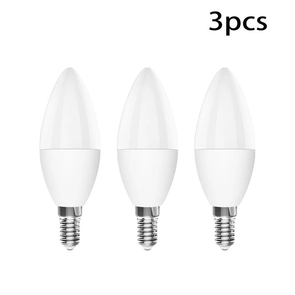 لمبة إضاءة ذكية SIXWGH 3.5 واط Wifi ملونة E14 LED RGB+أبيض فاتح وظيفة مؤقت خافتة تطبيق الحياة الذكية Tuay تدعم Aleax