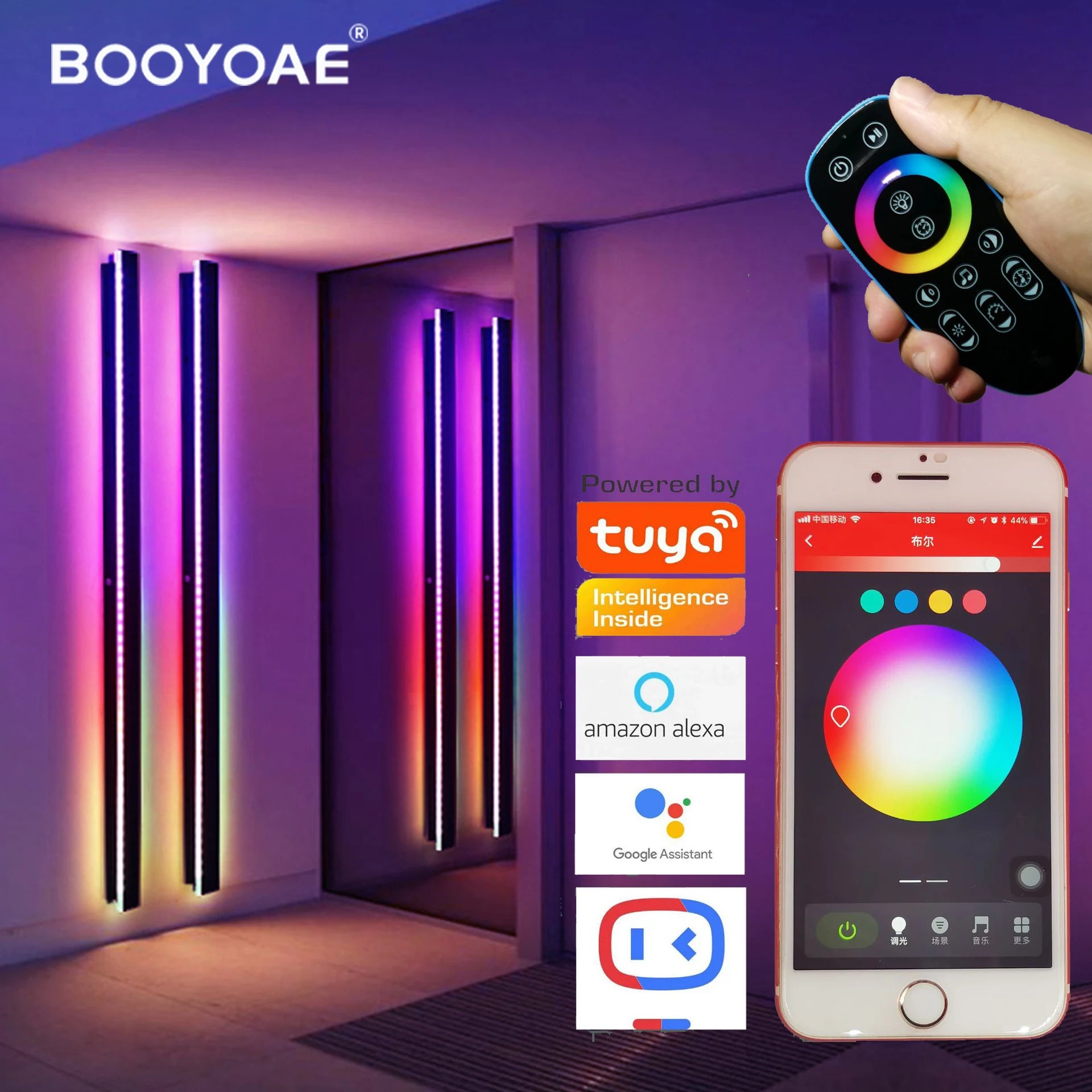 Smart Wall Light taya APP RGB Outdoor Porch Colored light Party intelligent remote control Decoration Lighting holiday Wall Lamp