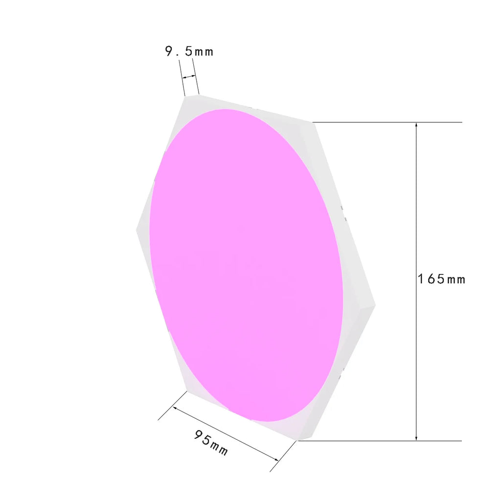 مصباح حائط LED ذكي RGB سداسي الأضلاع كوانتوم ليلي - تحكم بالبلوتوث والتطبيق إضاءة ديكور منزلية مبتكرة للغرفة