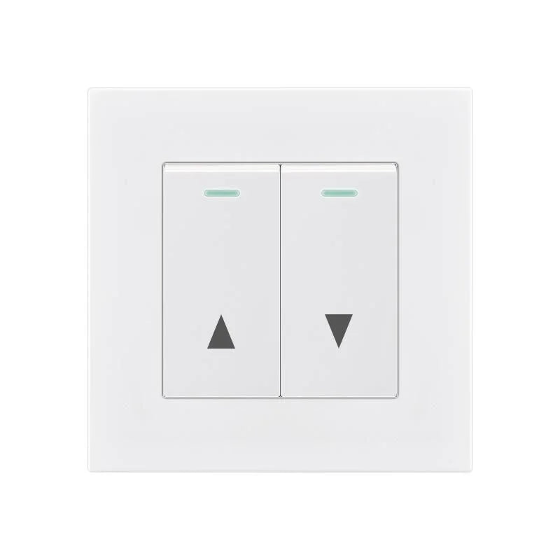 Electric curtain switch panel, type 86 up and down automatic reset shutter shutter switch AC110-250V