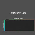 ماوس باد ألعاب RGB، مقاس 31.5 × 11.8 بوصة، لوحة ماوس كبيرة جدًا بـ 14 وضع إضاءة، قاعدة مطاطية مانعة للانزلاق، لوحة مفاتيح كبيرة للكمبيوتر