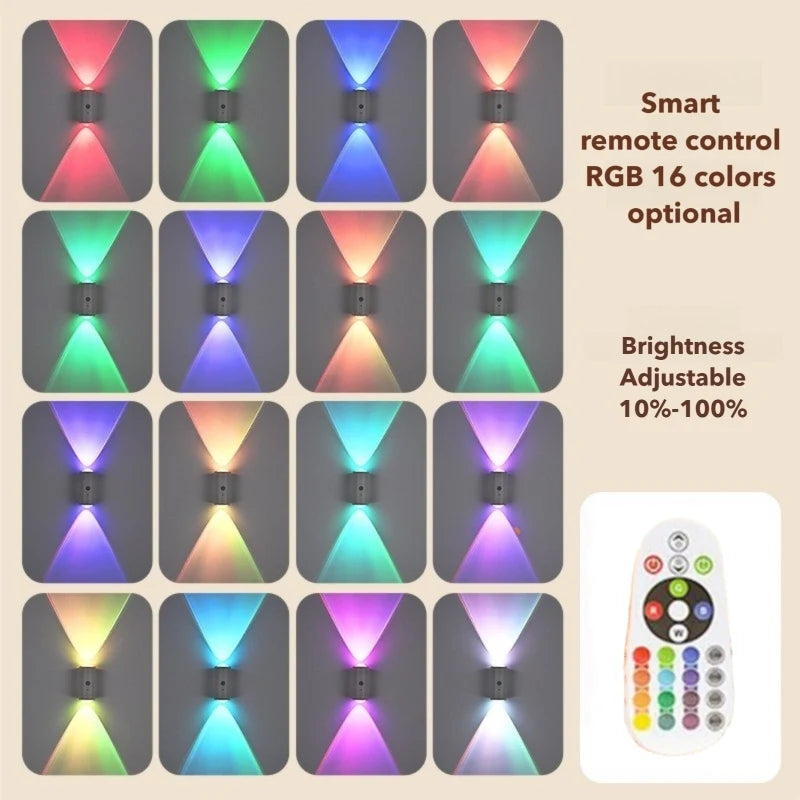 مصباح حائط LED ذكي للاستشعار، إضاءة RGB محيطية، ضوء غروب الشمس مغناطيسي قابل لإعادة الشحن يثبت على الحائط، أضواء ليلية لغرفة النوم والردهة والدرج