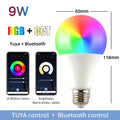 لمبة LED ذكية واي فاي RGB بالتحكم الصوتي وعبر التطبيق، مؤقت عمل مع المنزل، لمبة إضاءة قابلة للتعتيم لديكور المنزل