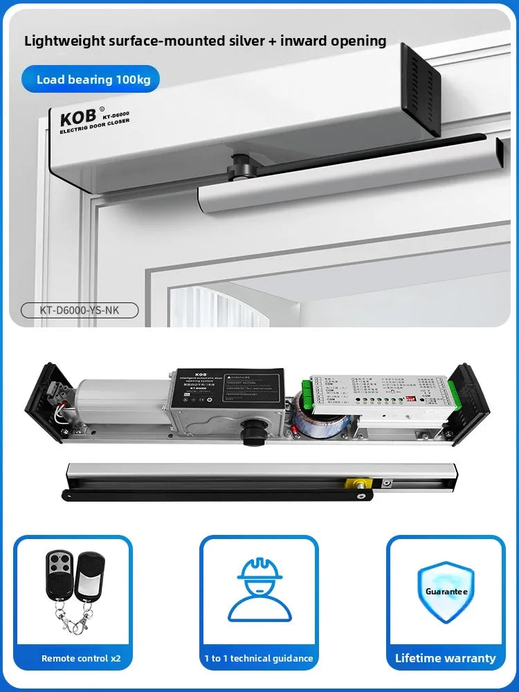 KOB Automatic Door Opener Electric Closer Sensor Swing Door Operator Smart Auto Open/Close Door Unit for Commercial Residential