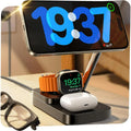 قاعدة شحن لاسلكية LISEN بقدرة 15 واط لشاحن MagSafe، قاعدة شحن محمولة 3 في 1 لساعة iPhone Watch S1-s9 Ultra AirPads